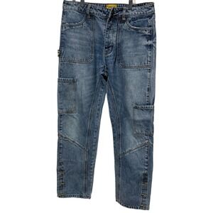 Diet‎ Starts Monday Los Angeles Carpenter Jeans Blue Denim Button Fly Mens 32X31
